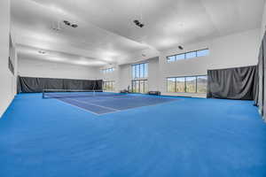 View of tennis court