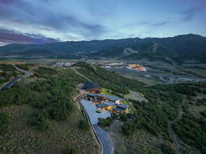 View of subject property featuring mountains