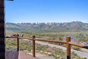 View of mountain background with rural landscape