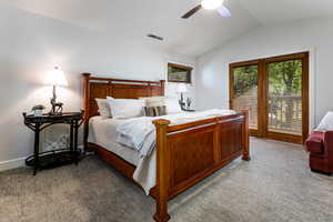 Primary bedroom with walkout to balcony