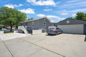 View of front of house with stucco siding