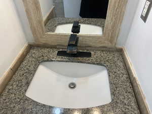 Bathroom view of a sink
