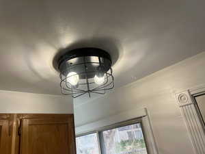 Detailed view of a chandelier