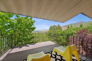 Deck with a mountain view