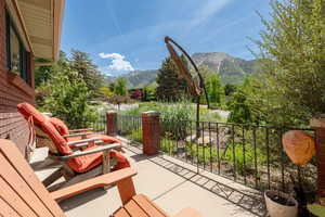 Great view of Mt Olympus from the serene front patio