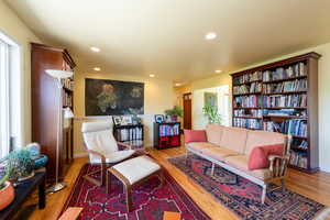 Living room with large picture windows