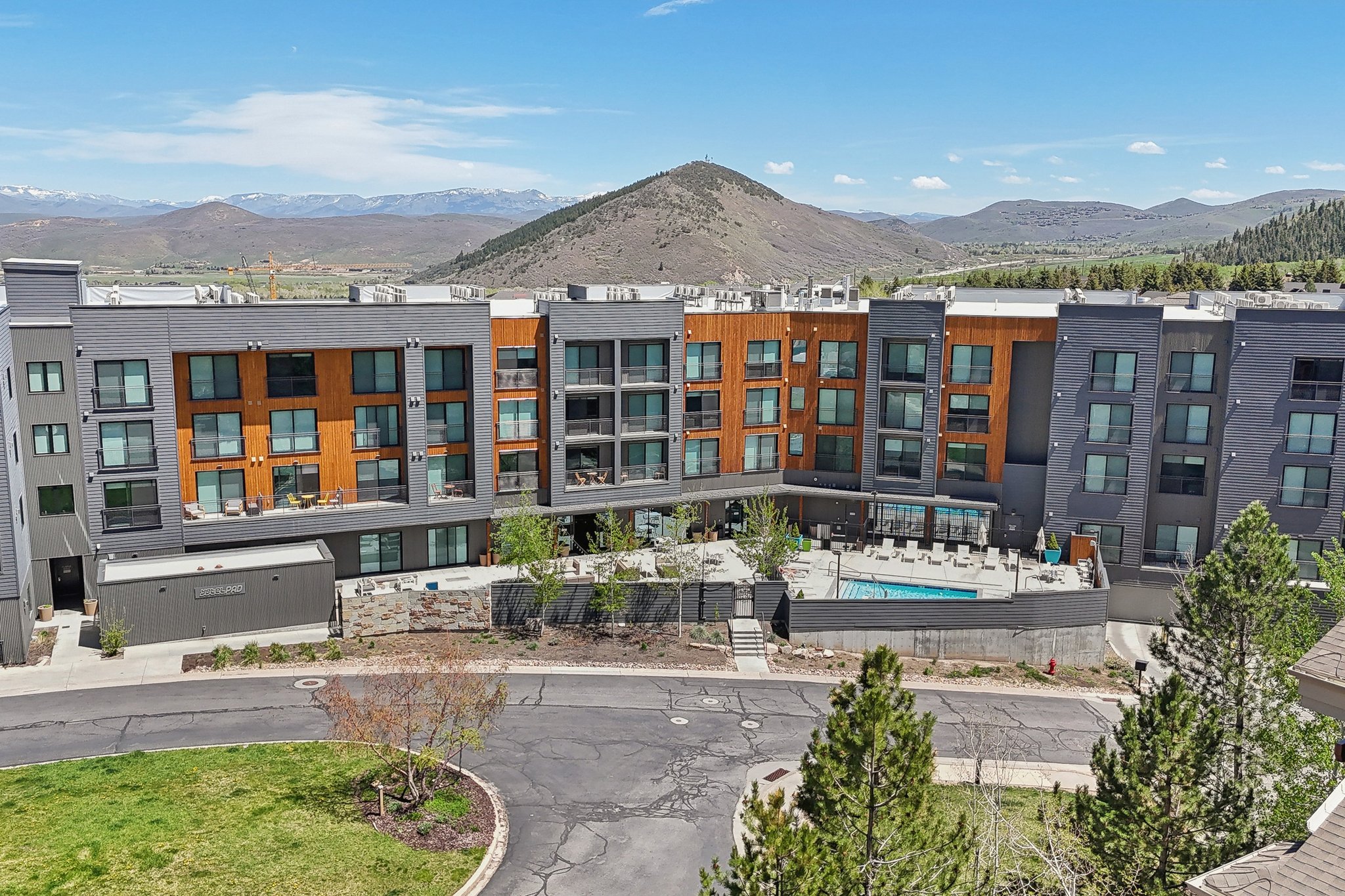 View of property featuring a mountain view