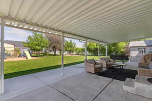 View of patio / terrace featuring a playground