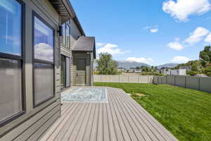 Rear composite deck.
