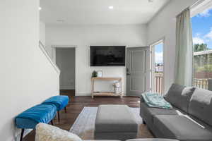 Apartment main floor kitchen/living area