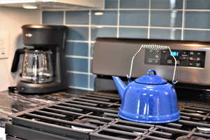 Kitchen view of stove