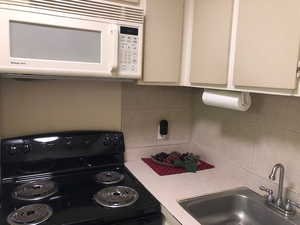 Kitchen with new stove