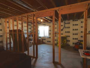 View of below grade area