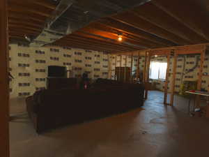 View of below grade area