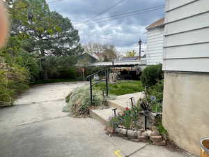 View of driveway to back