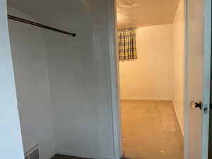 Basement coat closet