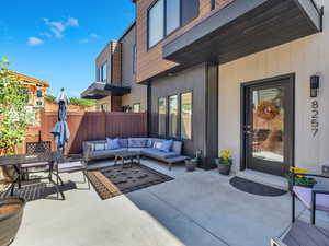 View of patio featuring an outdoor living space