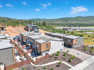 Bird's eye view of a mountain backdrop