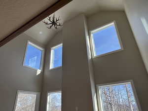 Detailed view of a chandelier