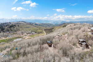 View of mountain background with rural landscape