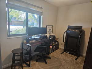 Secondary bedroom is currently used as a home office.
