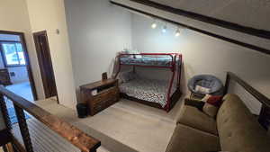 Bedroom with carpet floors