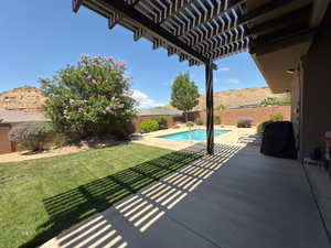 View of patio / terrace with a pergola