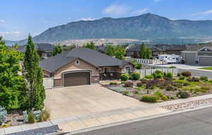 Xeriscaped front yard.