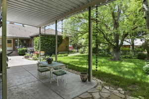 View of patio featuring outdoor dining space