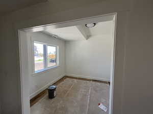 Empty room with baseboards