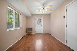 Family room/den view 1 with outside entrance to patio