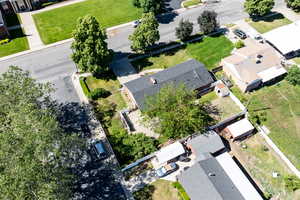 Aerial view of residential area