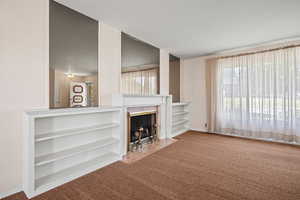 Living room with fireplace
