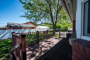 Deck off kitchen
