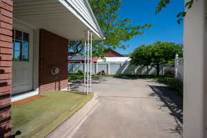 Fenced backyard and patio