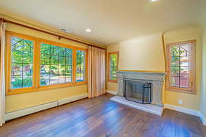 Charming original windows and fireplace