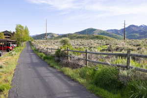 View of asphalt road with a mountain view