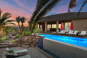 Swimming pool featuring a patio area