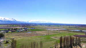Mountain view with rural landscape