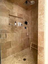 Bathroom featuring steam shower