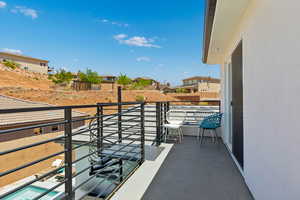 Balcony with a residential view