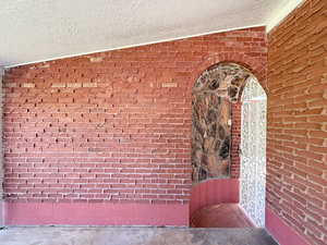 Detailed view of brick wall