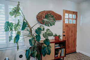 Entryway with baseboards