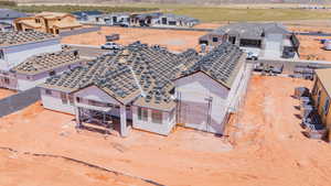 Aerial view of residential area