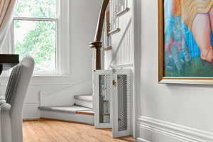 Detailed view of wood finished floors