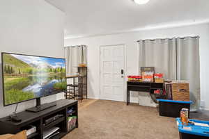 Rec room featuring carpet