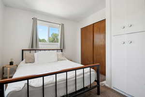 View of carpeted bedroom