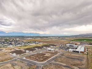 Aerial view of lake and valley views
