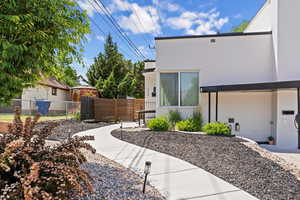 View of home's exterior featuring stucco siding