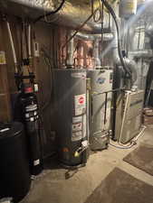 Utility room with water heater